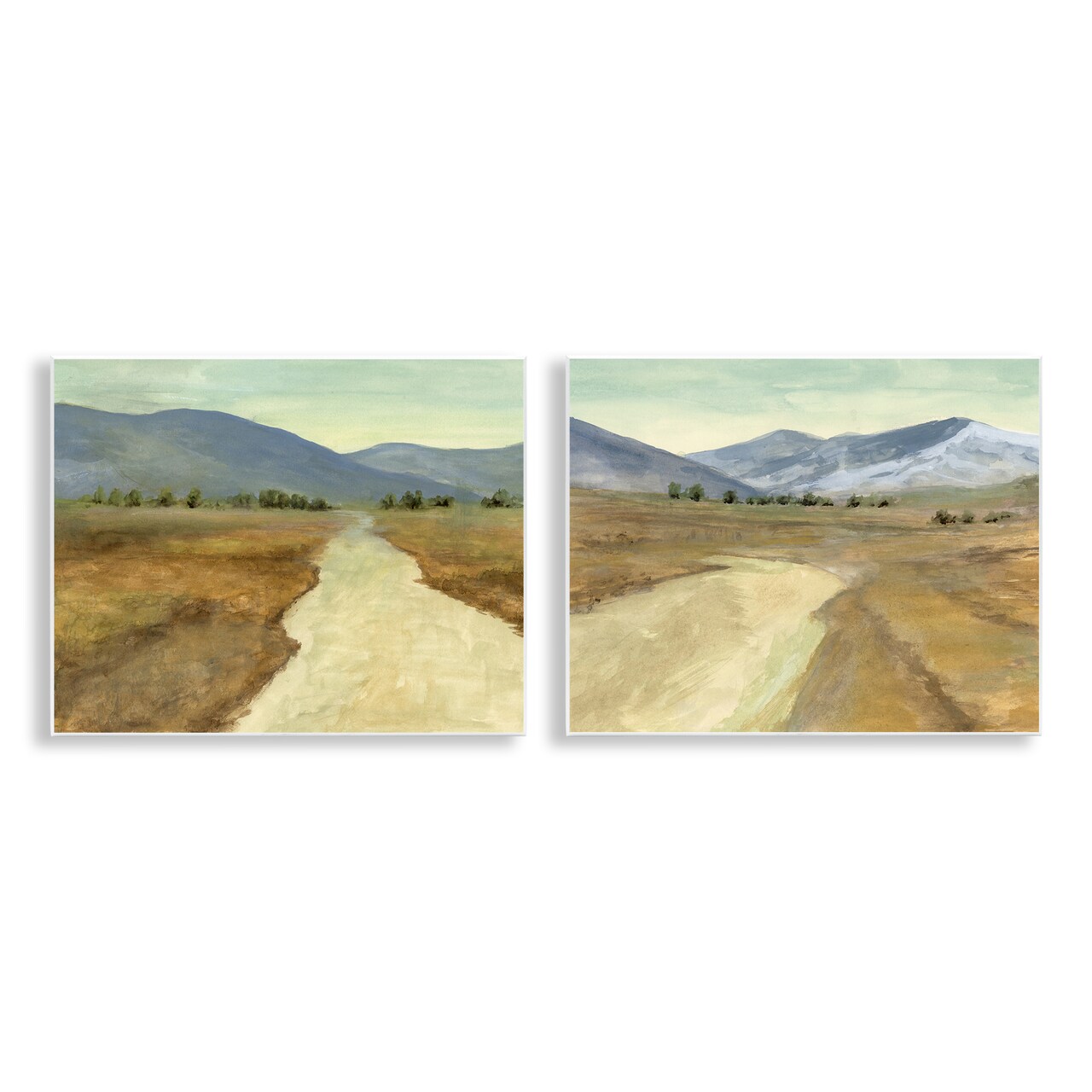 Stupell Industries Barren Desert Path 2pc Wall Plaque Art Set Design by Michael Willett